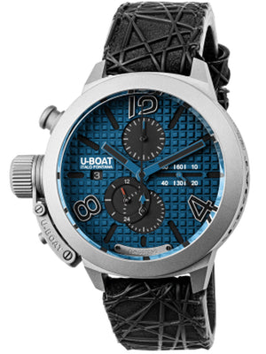 U-Boat 3003 Classico Titanium Blue Automatisch Chronograaf Herenhorloge 45mm