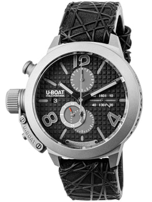 U-Boat 3004 Classico Titanium Black Automatisch Chronograaf Herenhorloge 45mm