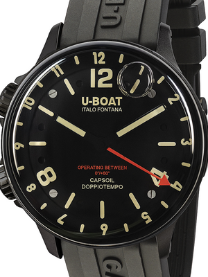 U-Boat 8770/A Capsoil Qs. Doppiotempo DLC GMT Men's Watch 45mm