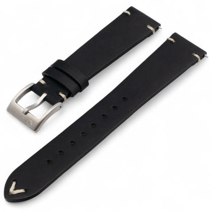 Horlogeband Nuvo Zwart 22 mm