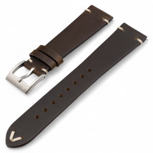 Horlogeband Nuvo Donkerbruin 22 mm