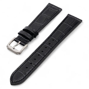 Watch Mates Horlogeband Zaviro Zwart 18 mm