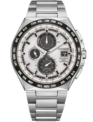 Citizen AT8238-84A Eco-Drive Super-Titanium Radio Controlled Chronograph Men's Watch 44mm