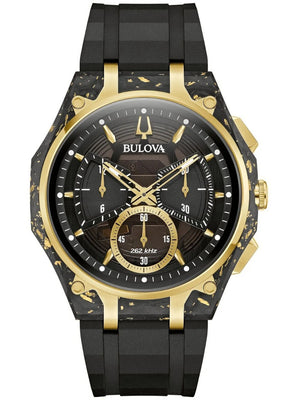 Bulova 98A328 Curv Carbon & Gold Chronograph 44mm