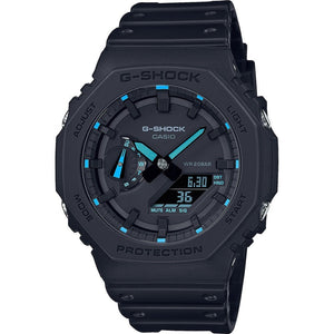 Casio G - Shock Oak Neon Blue Index GA - 2100 - 1A2ER - Watch Mates