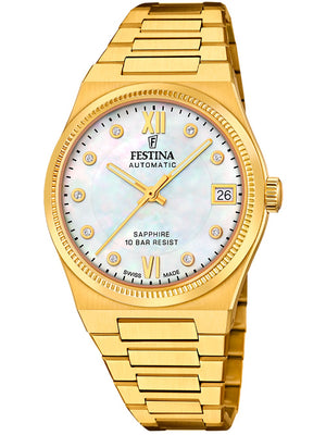Festina F20033/1 Swiss Made Rivé Automatisch Dameshorloge 35mm