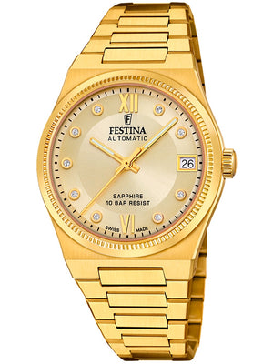 Festina F20033/2 Swiss Made Rivé Automatisch Dameshorloge 35mm