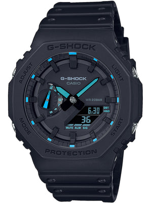 Casio G-Shock GA-2100-1A2ER Oak Neon Blue Index Herenhorloge 45mm