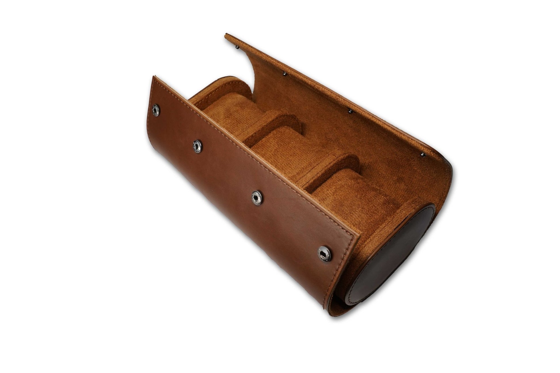 Leren Watch Roll - 3 slots - Watch Mates