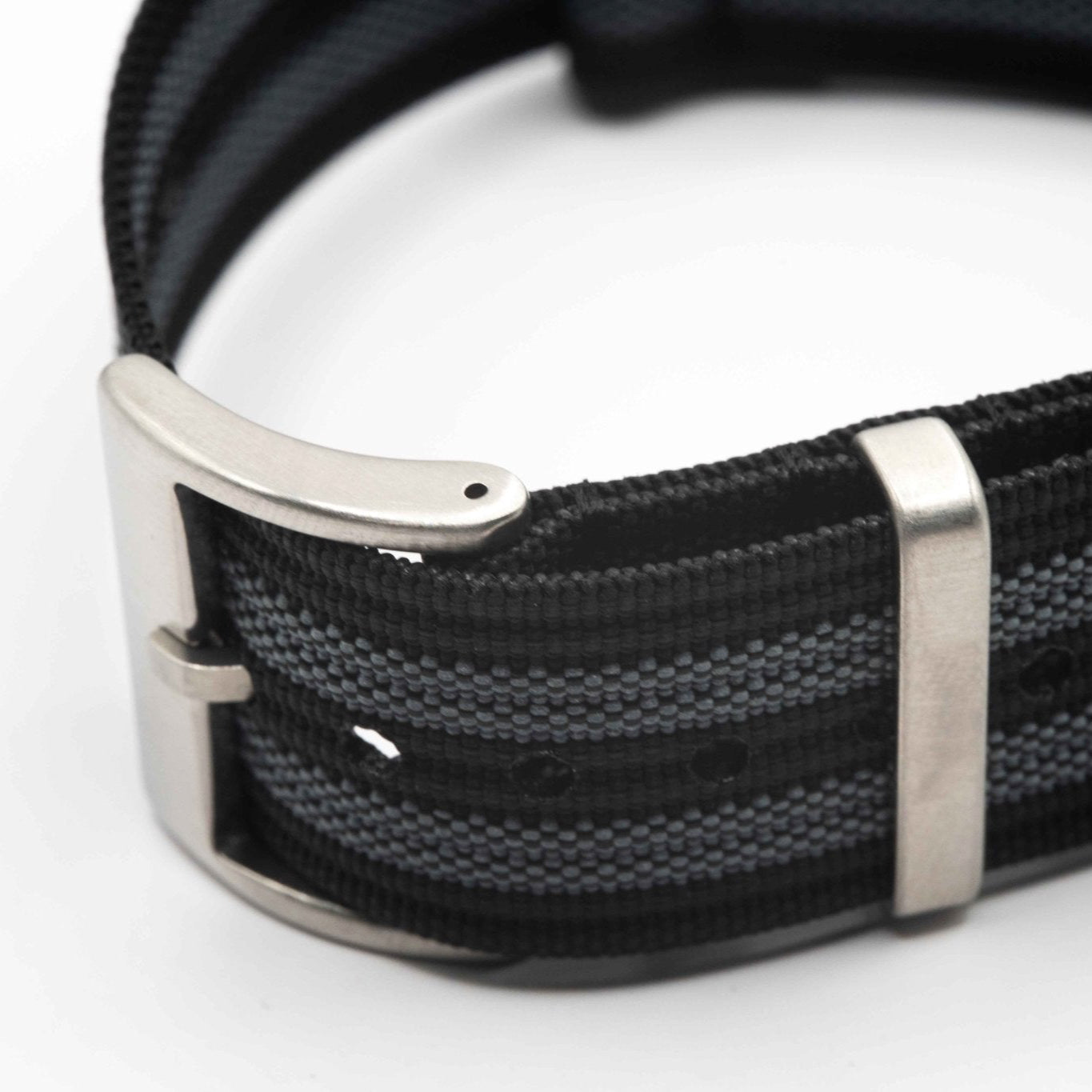 Premium Nato Strap - Zwart & Grijs - Watch Mates