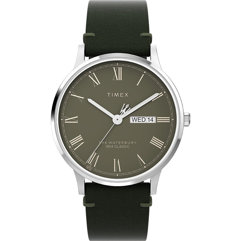 Timex Heren analoog kwarts polshorloge The Waterbury, bruin, Riemen Timex Heren analoog kwarts polshorloge The Waterbury, bruin, Riemen