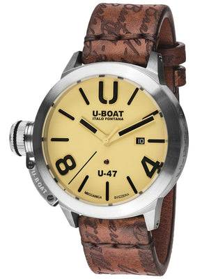 U-Boat 8106 Classico U-47 Automatisch beige 100M Herenhorloge 47mm